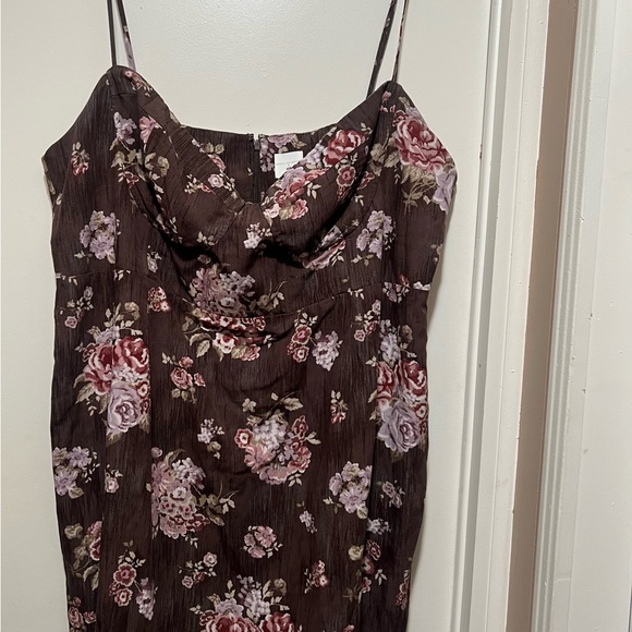 Brock Collection x H&M Floral mini Dress Woman’s Size XXL New Linen Blend - Picture 4 of 7
